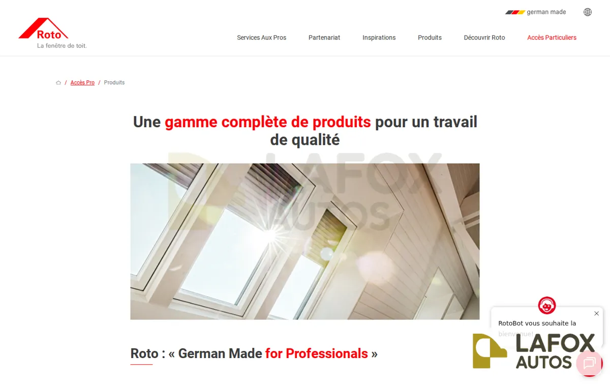 Capture : Les gammes de produits Roto®